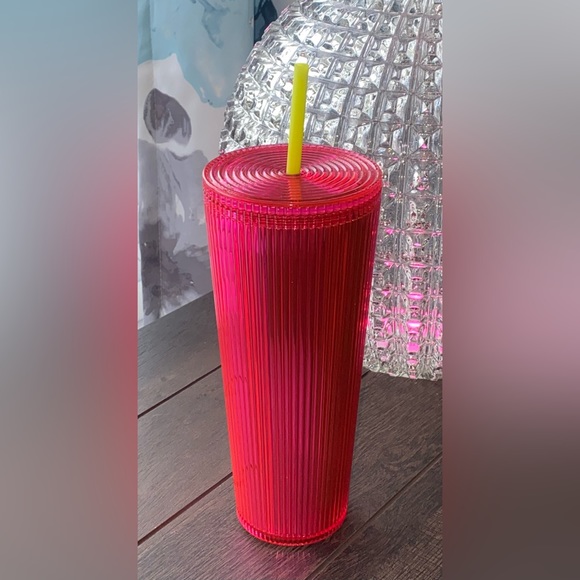 Starbucks Pink Ribbed Iridescent Bling Venti Tumbler 2023 Summ… - Picture 6 of 8